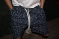 Bermuda Cargo in Denim Jacquard Floreale